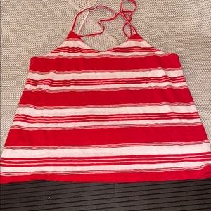Red and white striped tank top